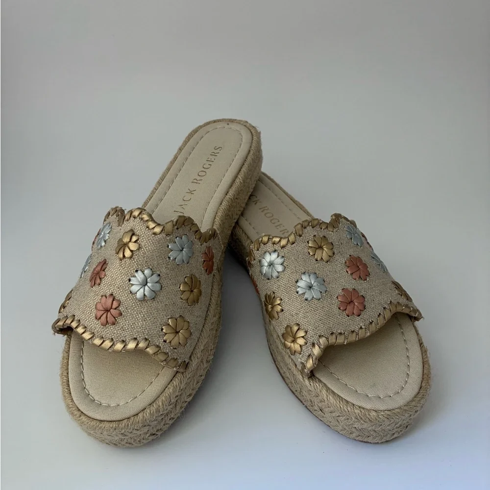Jack Rogers Women's Espadrilles with Floral Accents (7M) NWT!